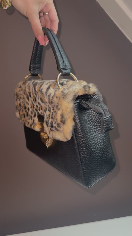 Leopard midi bag