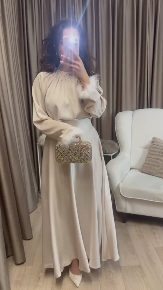 Suesi skirt & blouse crème