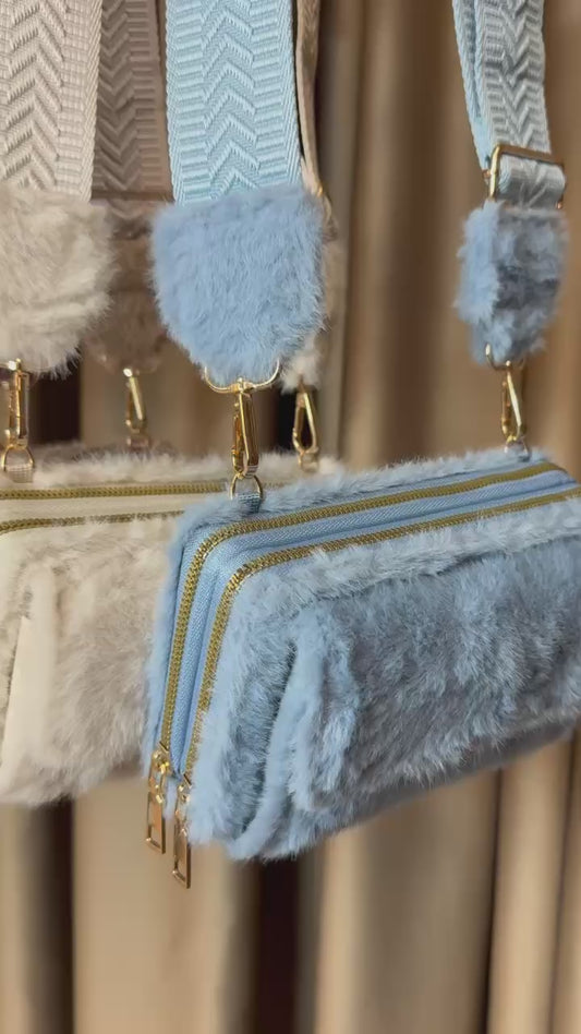 Fluffy mini bags different colours!