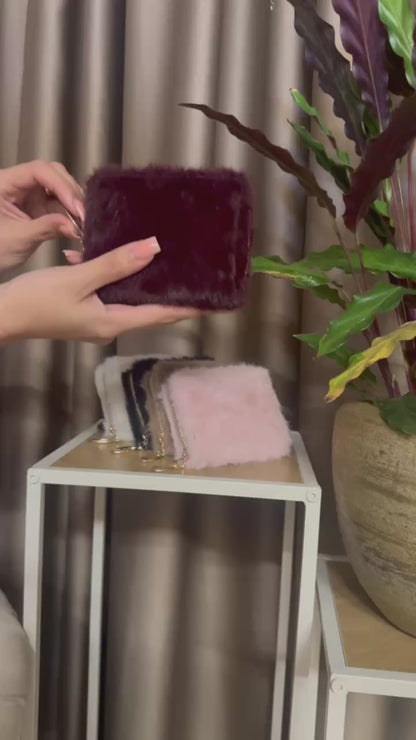 fluffy wallets 5 different colors