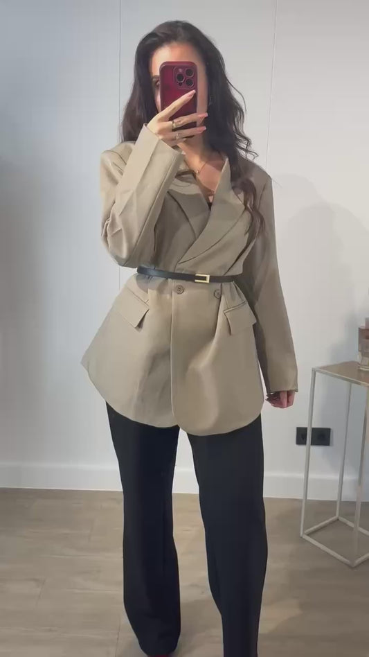 Sarita oversized blazer taupe